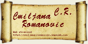 Cmiljana Romanović vizit kartica